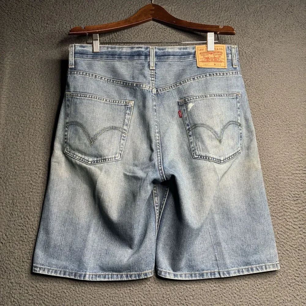 Vintage Y2K Levis 569 Shorts Men’s 33 Blue Loose Straight Jean Denim Jorts Baggy